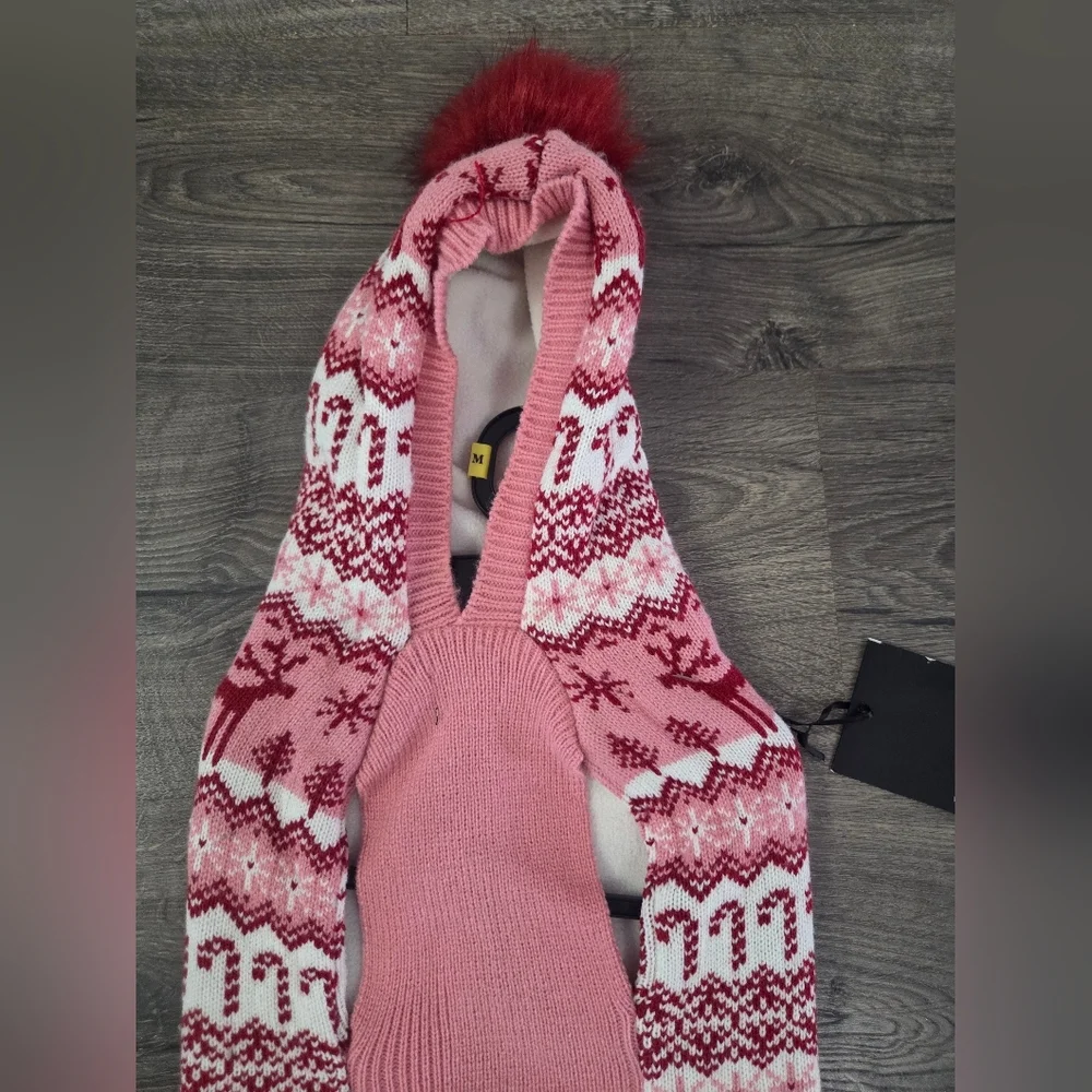 Cynthia Rowley Dog Holiday Sweater Size M NWT